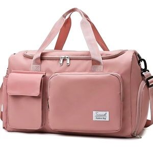 Suruid Travel Yoga Duffel Bag with Shoes Compartment Sports Gym Handbag